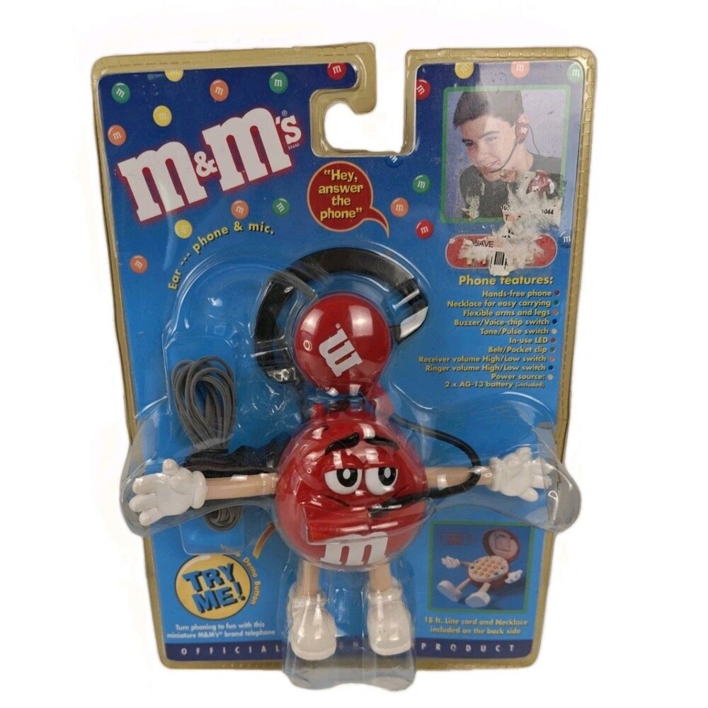 Vintage 1990s M&M's Red Officially Licensed Phone and Headset New and Sealed